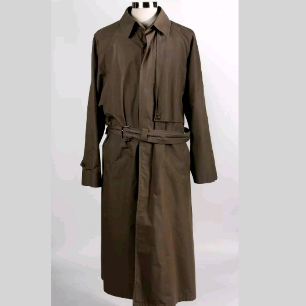 Christian Dior Olive Wool Blend Men's Belted Long - Picture 1 of 7